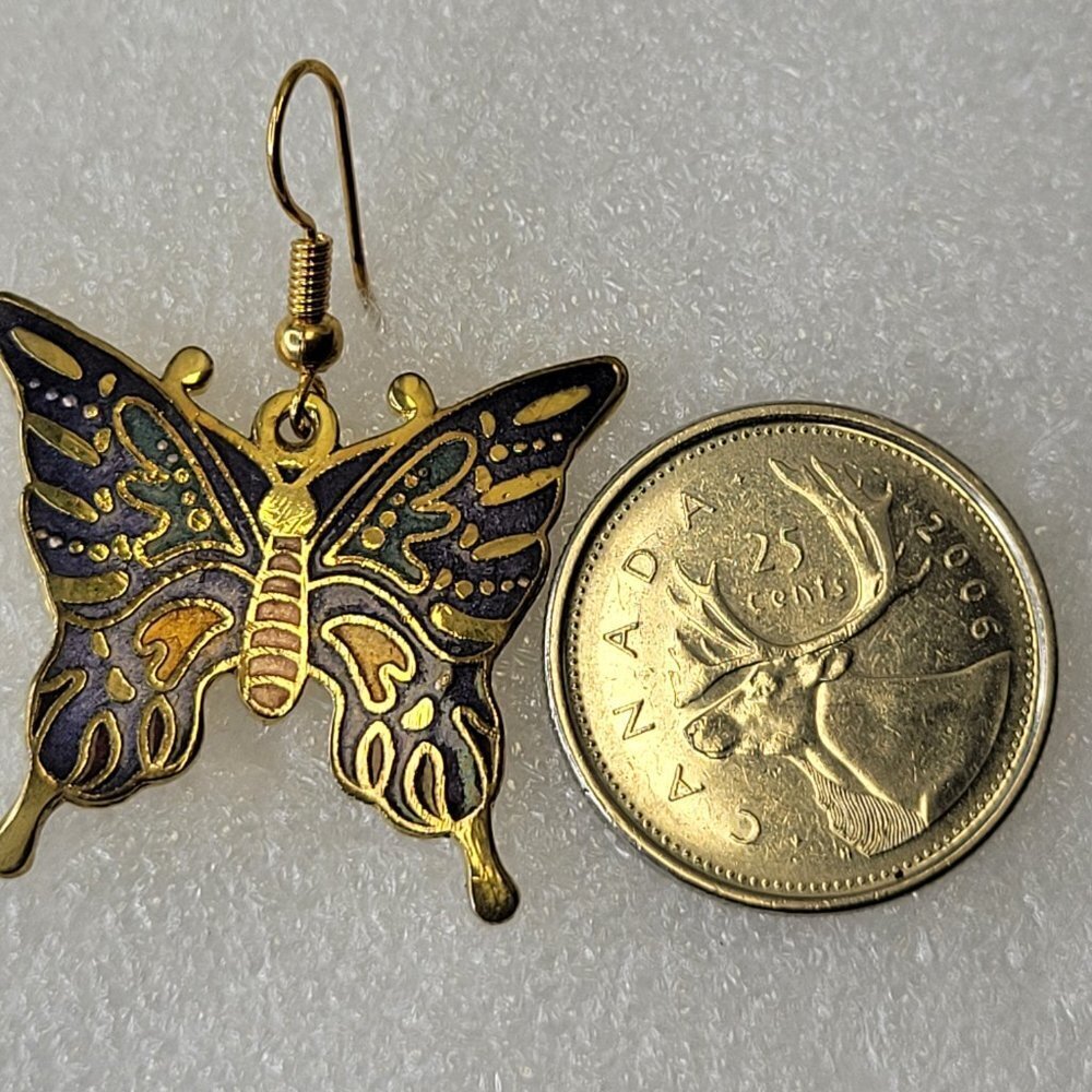 Butterfly Enamel Colorful Earrings - Picture 7 of 8